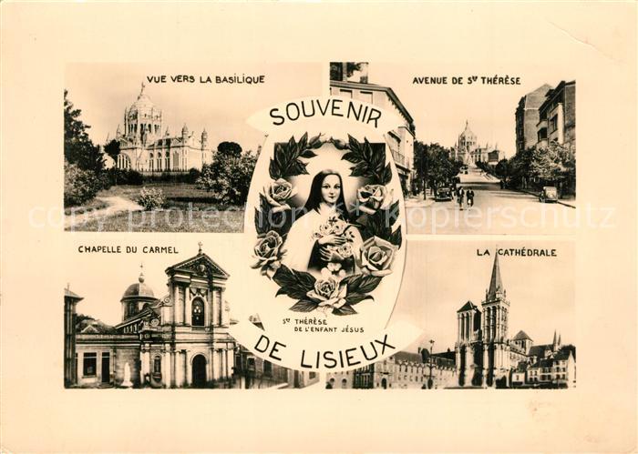 Lisieux Vue vers la Basilique Avenue de St Ther
