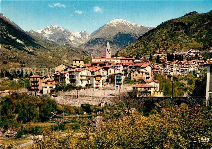 Saint-Martin-Vesubie Vue generale Au fond la cime Archas et la cime de la Valett