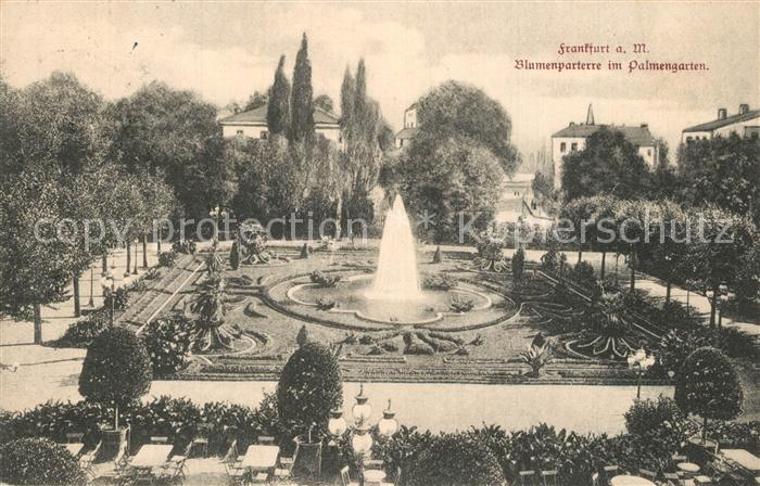 Frankfurt Main Blumenparterre Palmengarten