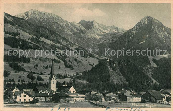 Fischen Allgaeu Bergpanorama