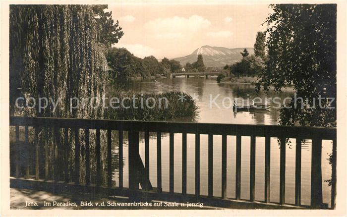 Jena Thueringen Im Paradies Schwanenbruecke Saale Jenzig