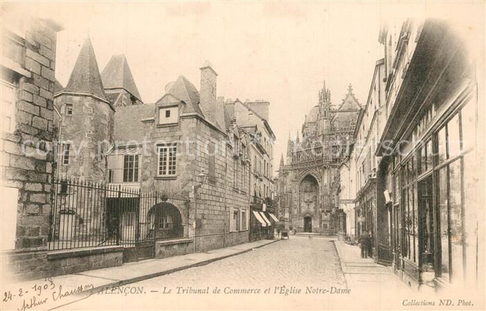 Alencon Le Tribunal de Commerce Eglise Notre Dame