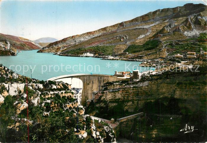 Lac de Castillon 04 Barrage le mur l'Usine