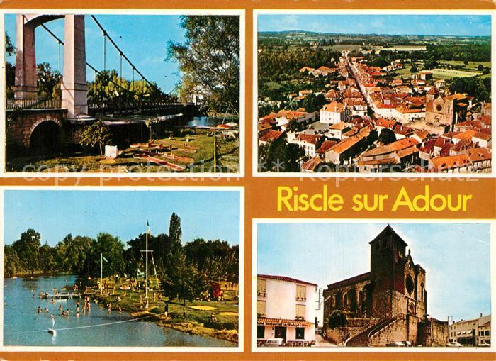 Riscle Plage de l'Adour Eglise Golf miniature pont