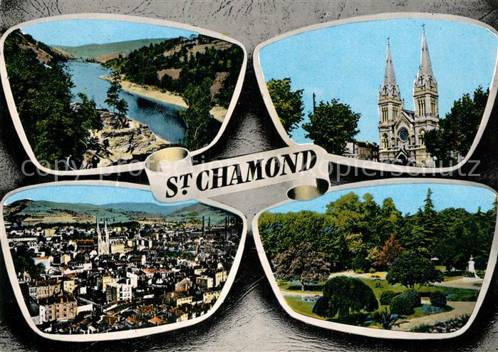 Saint-Chamond Barrage la Valla Eglise Notre Dame Jardin Public