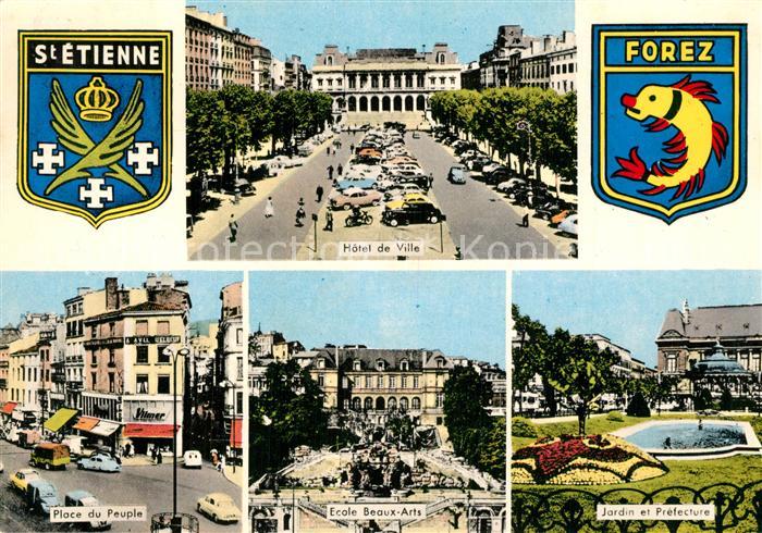 Saint-Etienne 42 Loire Hotel de Ville Place du Peuple Ecole Beaux Arts Jardin Pr