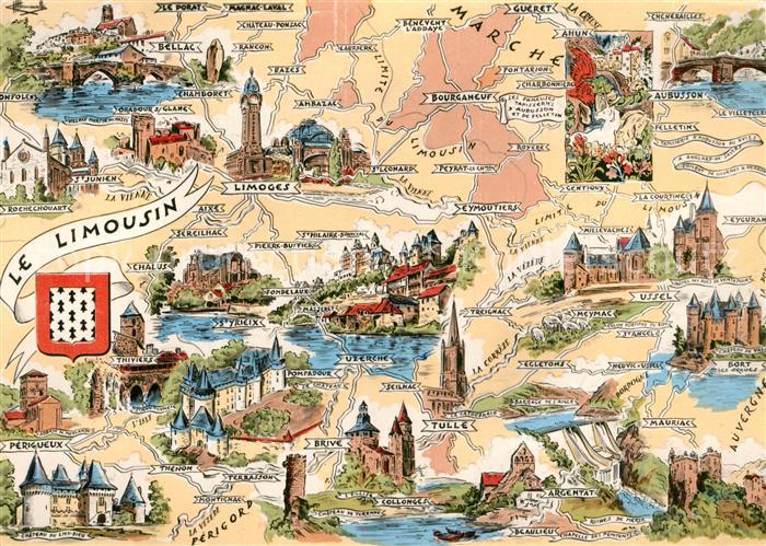 Limousin Region Panoramakarte