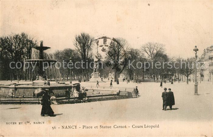 Nancy Lothringen Place et Statue Carnot Cours Leopold