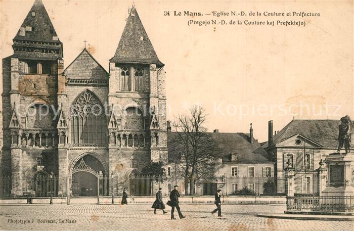 Le Mans Sarthe Eglise Notre-Dame de la Couture et Prefecture