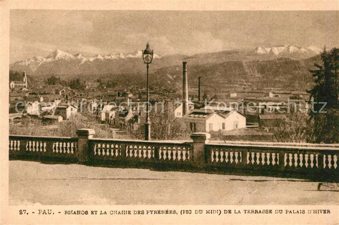Pau 64 Bizanos Chaine des Pyrenees Terrasse du Palais d Hiver