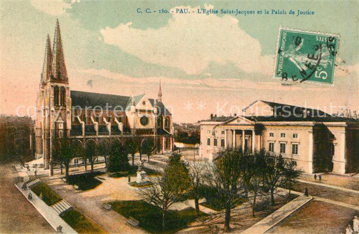 Pau 64 Eglise Saint-Jacques Palais de Justice