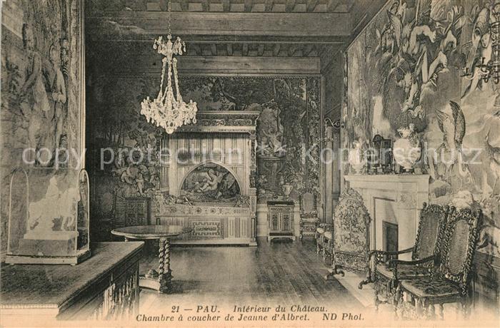 Pau 64 Interieur de Chateau Chambre a Coucher de Jeanne d Albret