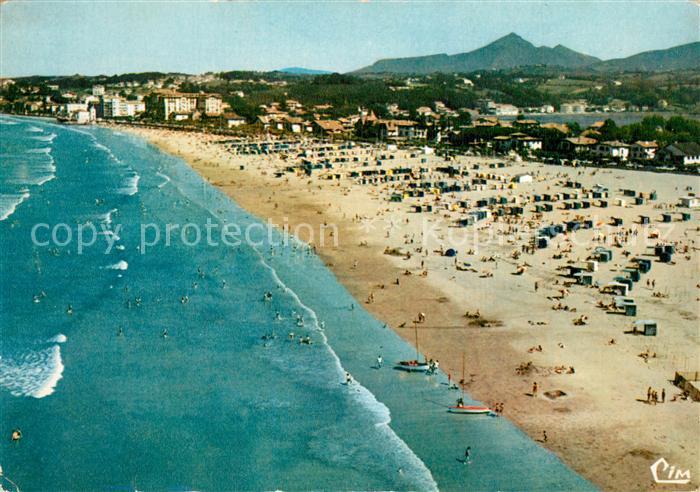 Hendaye Pyrenees Atlantiques Vue aerienne Plage Rhune