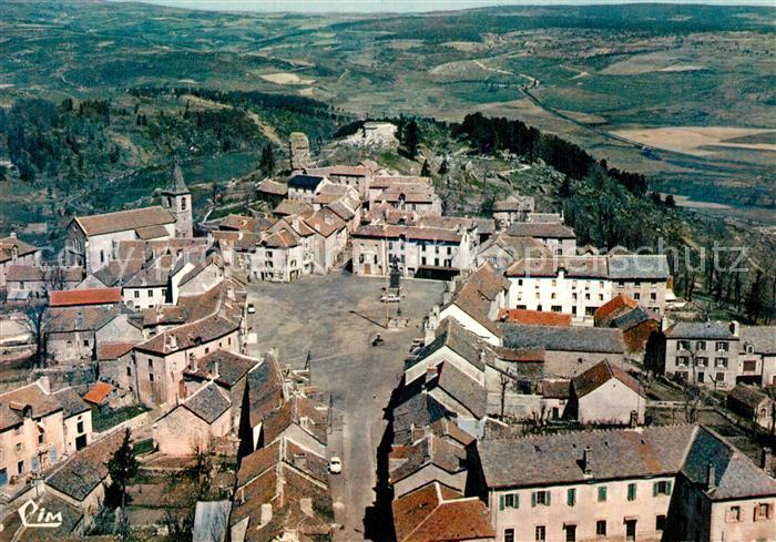 Chateauneuf-de-Randon Vue aerienne Colonie de Vacances Place