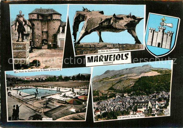 Marvejols Piscine Porte du Soubeyran Statue Henri