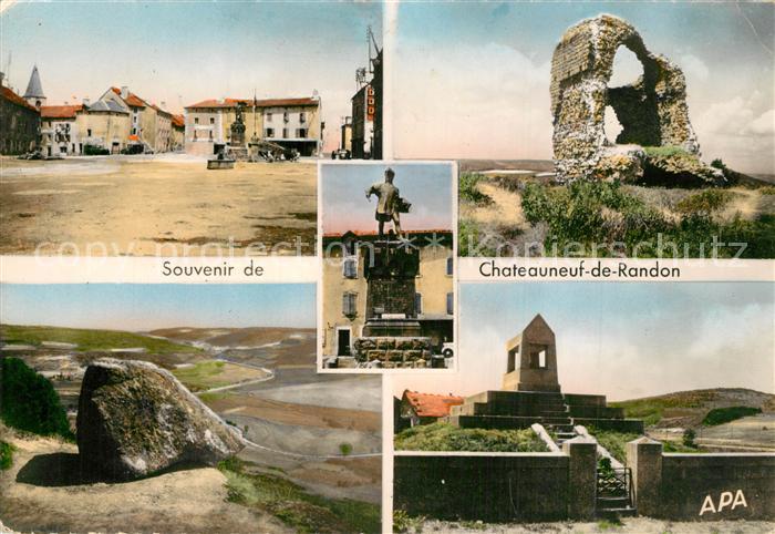 Chateauneuf-de-Randon Place Tour des Anglais Duguesclin Tombeau