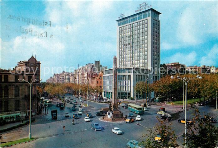 Barcelona Cataluna Plaza de la Victoria Avenida del Generalismo Franco