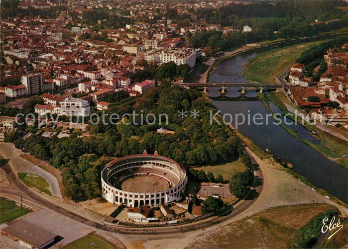 Dax Landes Vue aerienne Pont sur l'Adour Arenes Hotel Splendid