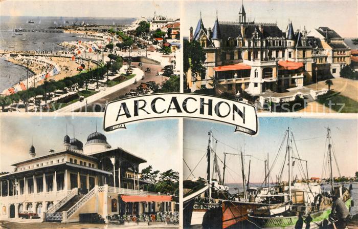 Arcachon Gironde Plage et trois Jetées Casino de la plag