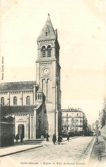 Saint-Mande Val-de-Marne Eglise et Rue Armand Carrel