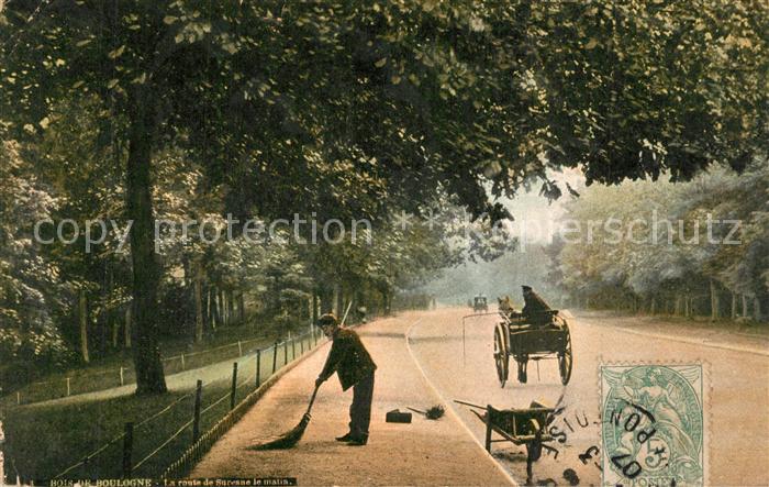 Bois de Boulogne Route de Suresne le matin