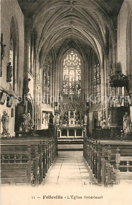 Folleville Somme Intérieur de l'Eglise