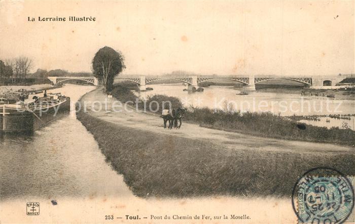 Toul 54 Pont du chemin de fer sur la Moselle