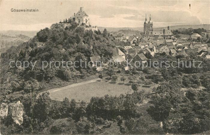 Goessweinstein Panorama Schloss Ansicht mit Kirche