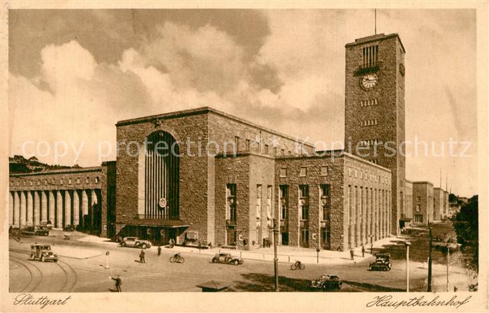 Stuttgart Hauptbahnhof Kupfertiefdruck