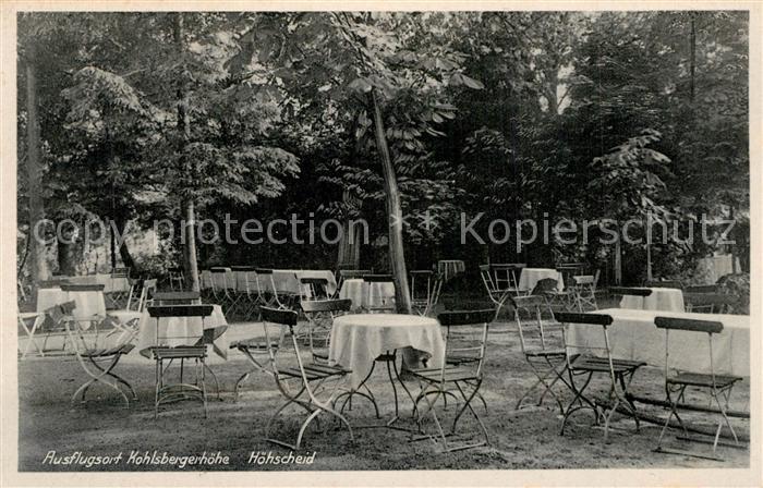 Hoehscheid Ausflugsort Kohlsbergerhoehe Gartenterrasse