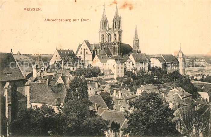 Meissen Elbe Sachsen Albrechtsburg mit Dom