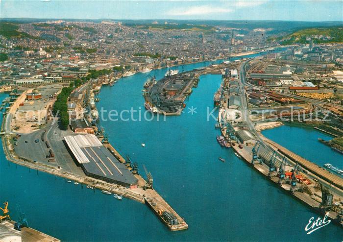Rouen Vue aérienne du port Bassin Saint Gerva