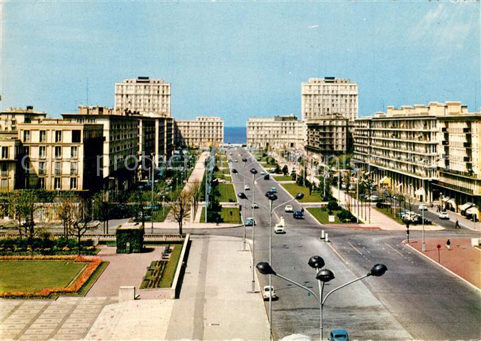 Le Havre Avenue Foch et la Porte Océane