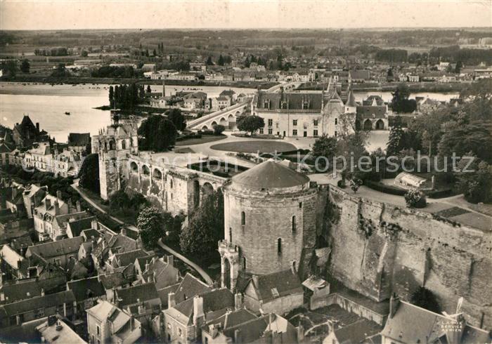 Amboise Chateau Jardins vue aérienne