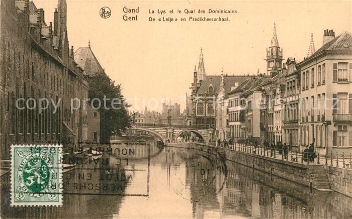 Gand Belgien La Lys et le Quai des Dominicains