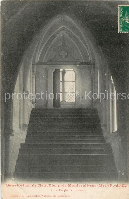 Montreuil sur Mer Sanatorium de Neuville Escalier en pierre