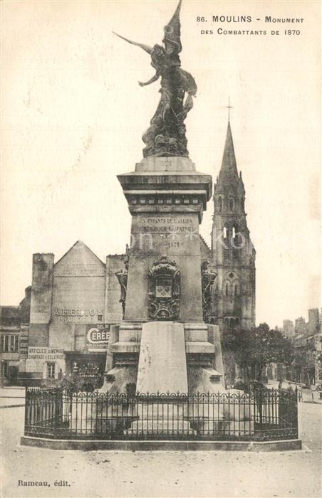 Moulins Allier Monument des Combattants de 1870