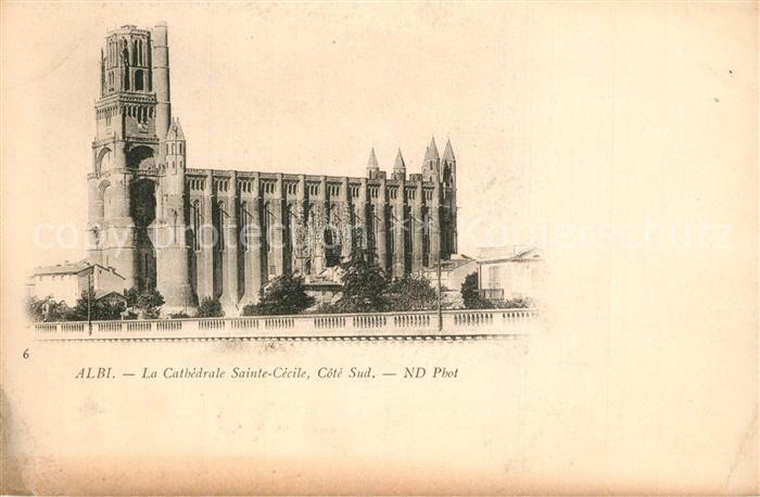 Albi Tarn La Cathedrale Sainte Cecile Cote Sud