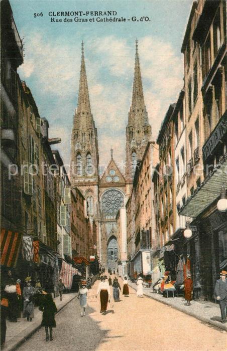Clermont-Ferrand Rue des Gras et Cathedrale
