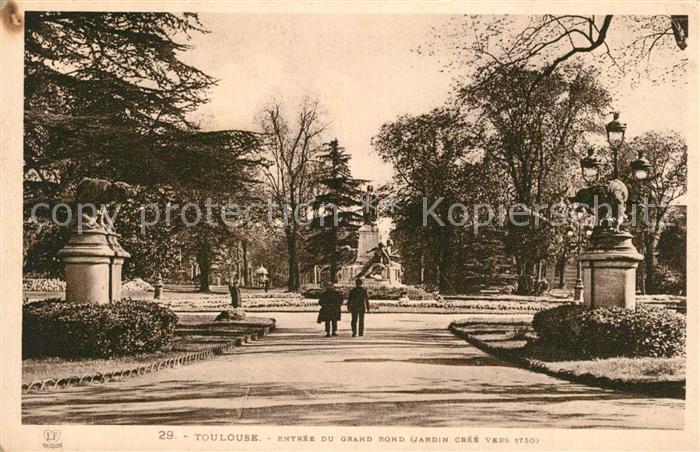 Toulouse Haute-Garonne Entree du Grand Rond Jardin Cree vers 1750