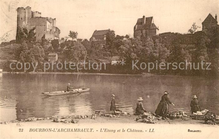 Bourbon-l Archambault Etang et le Chateau