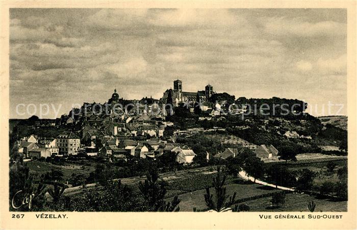 Vezelay Vue generale Sud Ouest