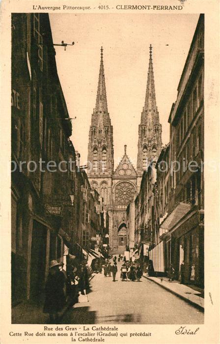 Clermont-Ferrand La Cathedrale Rue des Gras