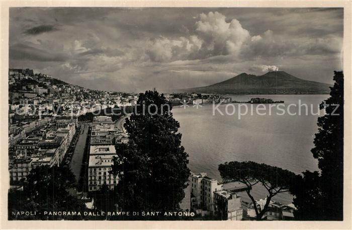 Napoli Neapel Panorama dalle rampe di Sant Antonio