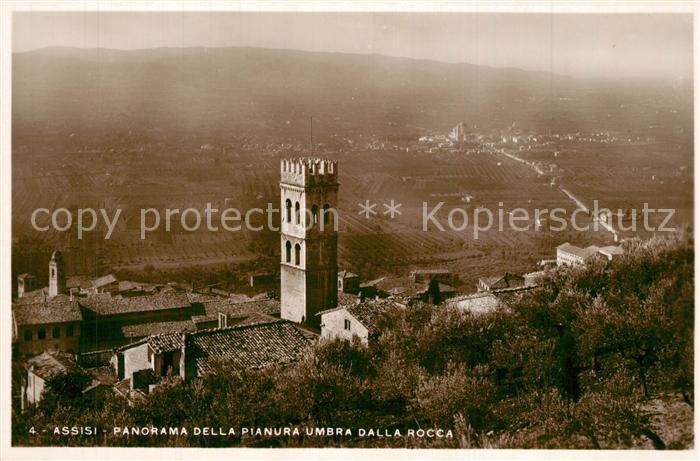 Assisi Umbria Panorama della pianura umbra dalla Rocca