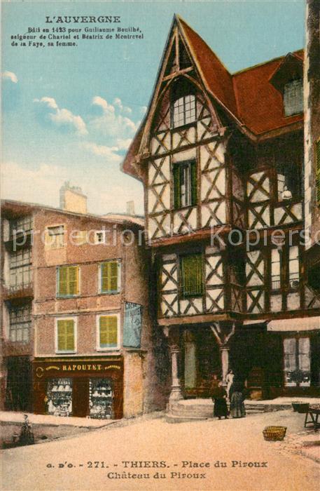 Thiers Place du Piroux Chateau du Piroux