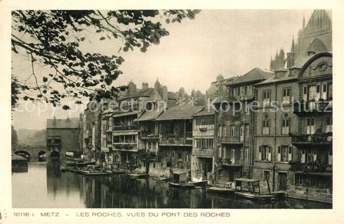 Metz  57 Moselle Les Roches Vues du Pont des Roches
