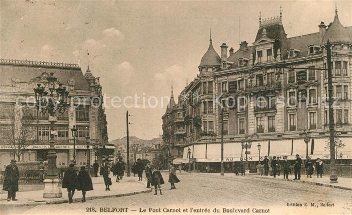 Belfort Alsace Le Pont Carnot et l’entree du Boulevard Carnot