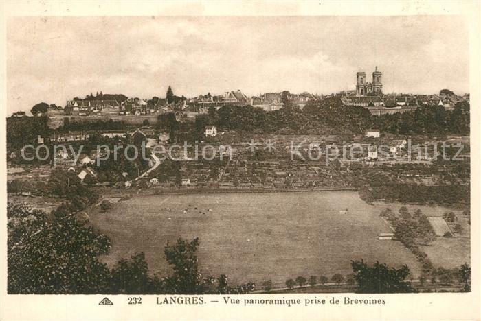 Langres Vue panoramique prise de Brevoines