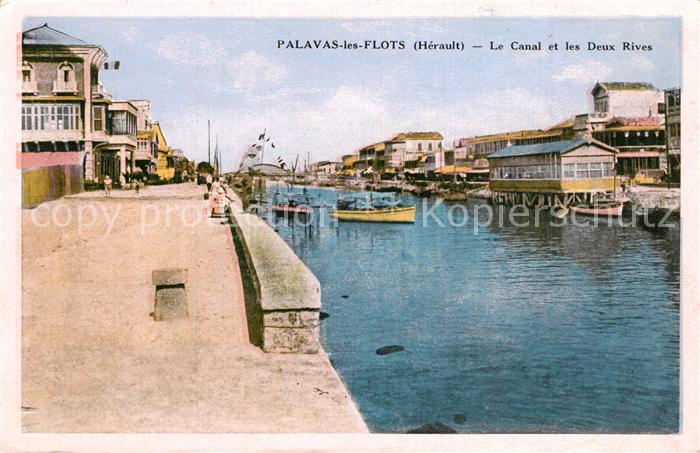 Palavas-les-Flots Herault Le Canal et les Deux Rives